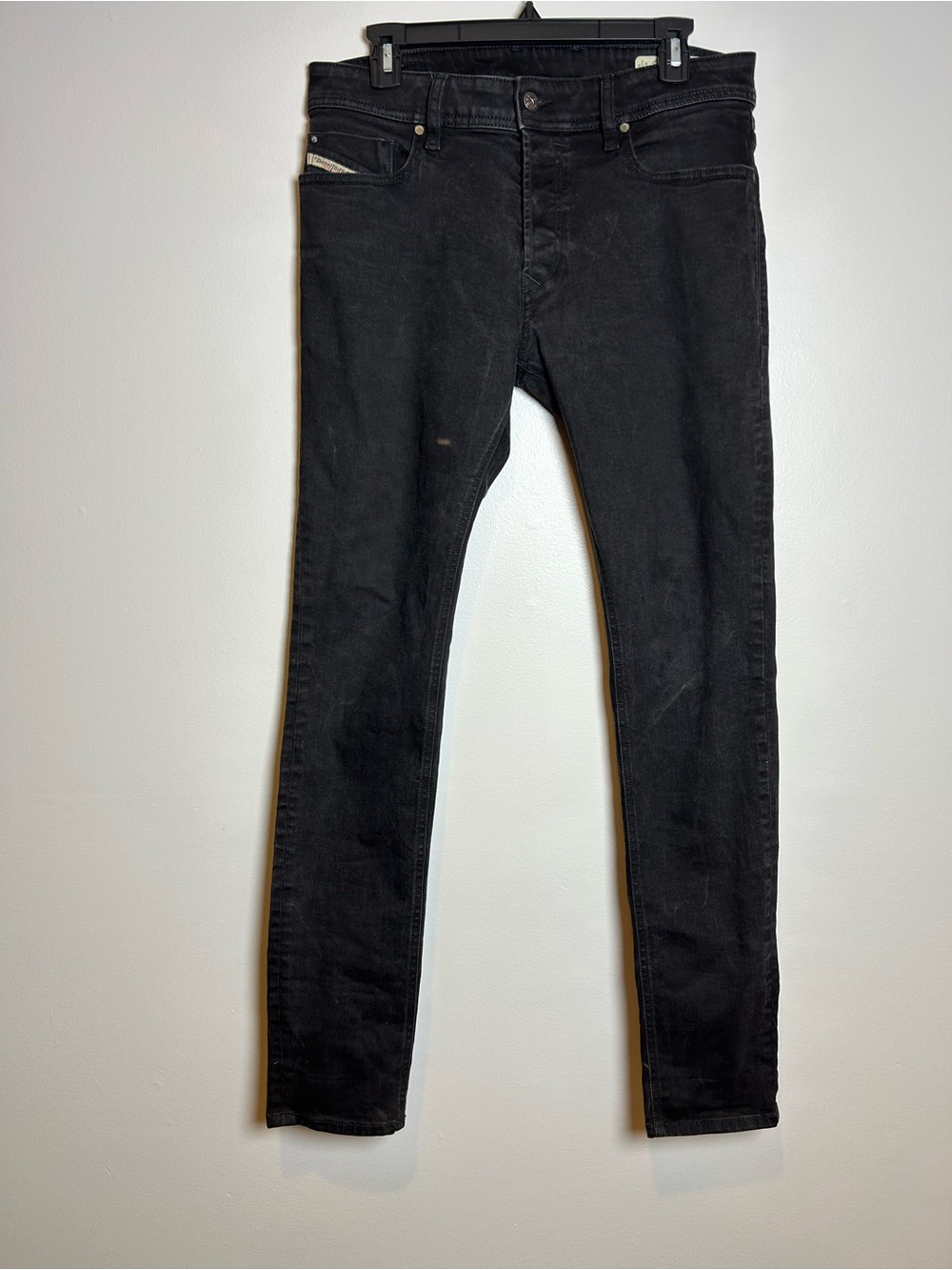 Diesel Troxer Men's Jeans W32 L32 slim skinny  Black stretch denim